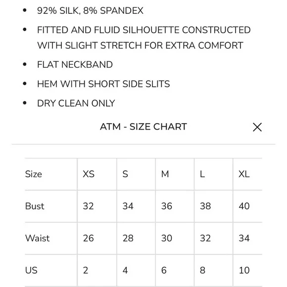 ATM Anthony Thomas Melillo Stretch Silk Crewneck Tee - Picture 9 of 11